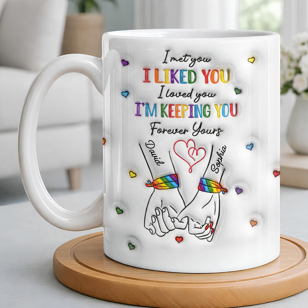 Personalized Edge-to-Edge Mug Custom Couples Gift Rainbow Love Edge-to-edge Mug GradoCreations