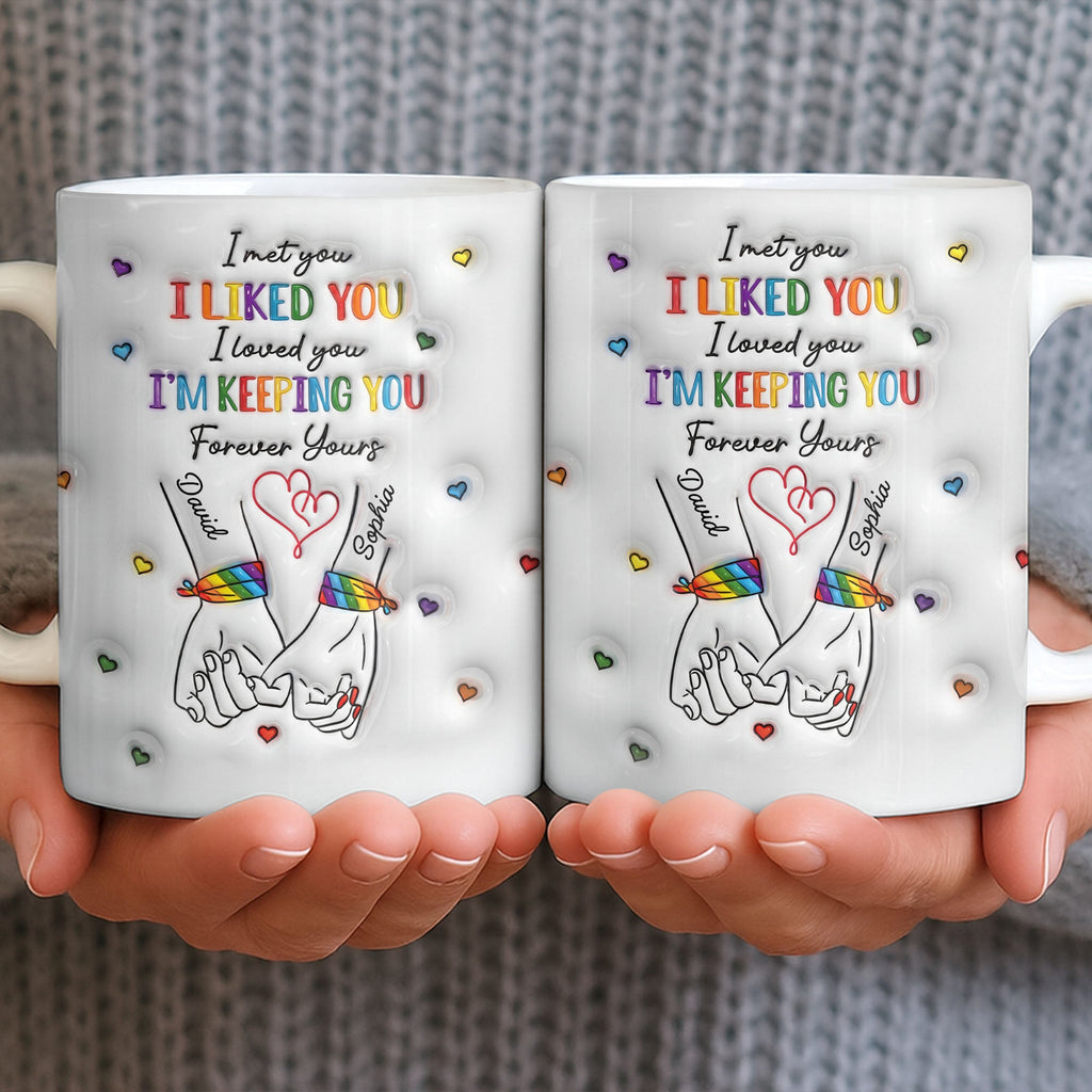 Personalized Edge-to-Edge Mug Custom Couples Gift Rainbow Love Edge-to-edge Mug GradoCreations
