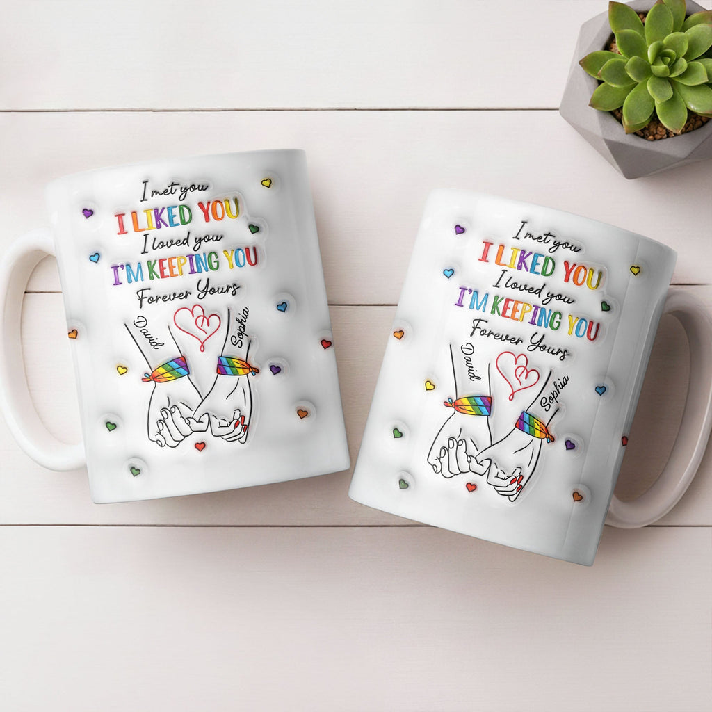 Personalized Edge-to-Edge Mug Custom Couples Gift Rainbow Love Edge-to-edge Mug GradoCreations