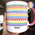 Personalized Accent Mug Custom Name Rainbow Pride Gift for Friends Accent Mug GradoCreations
