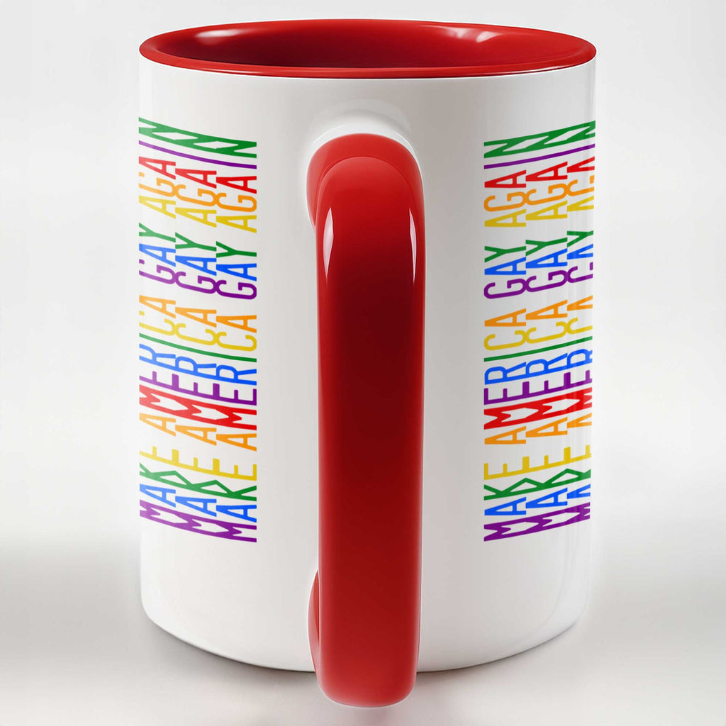 Personalized Accent Mug Custom Name Rainbow Pride Gift for Friends Accent Mug GradoCreations