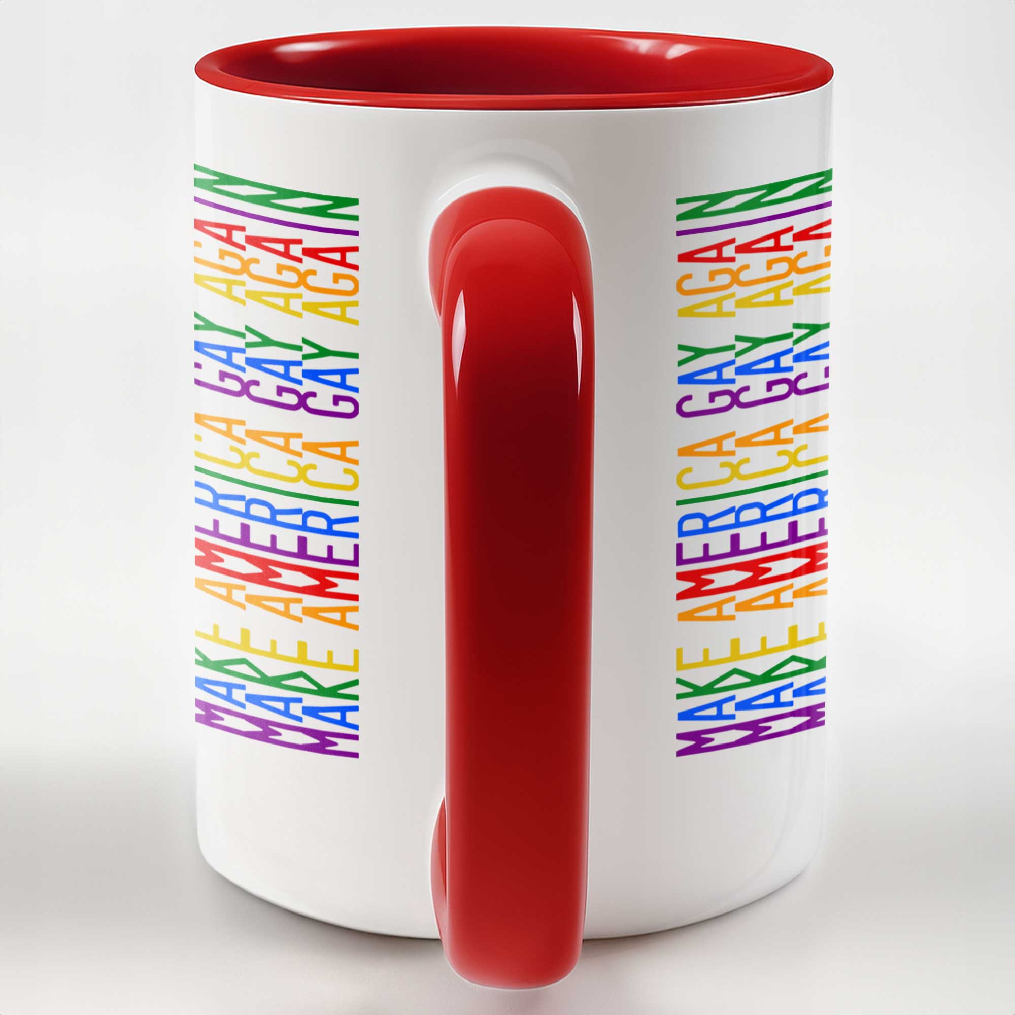 Personalized Accent Mug Custom Name Rainbow Pride Gift for Friends Accent Mug GradoCreations