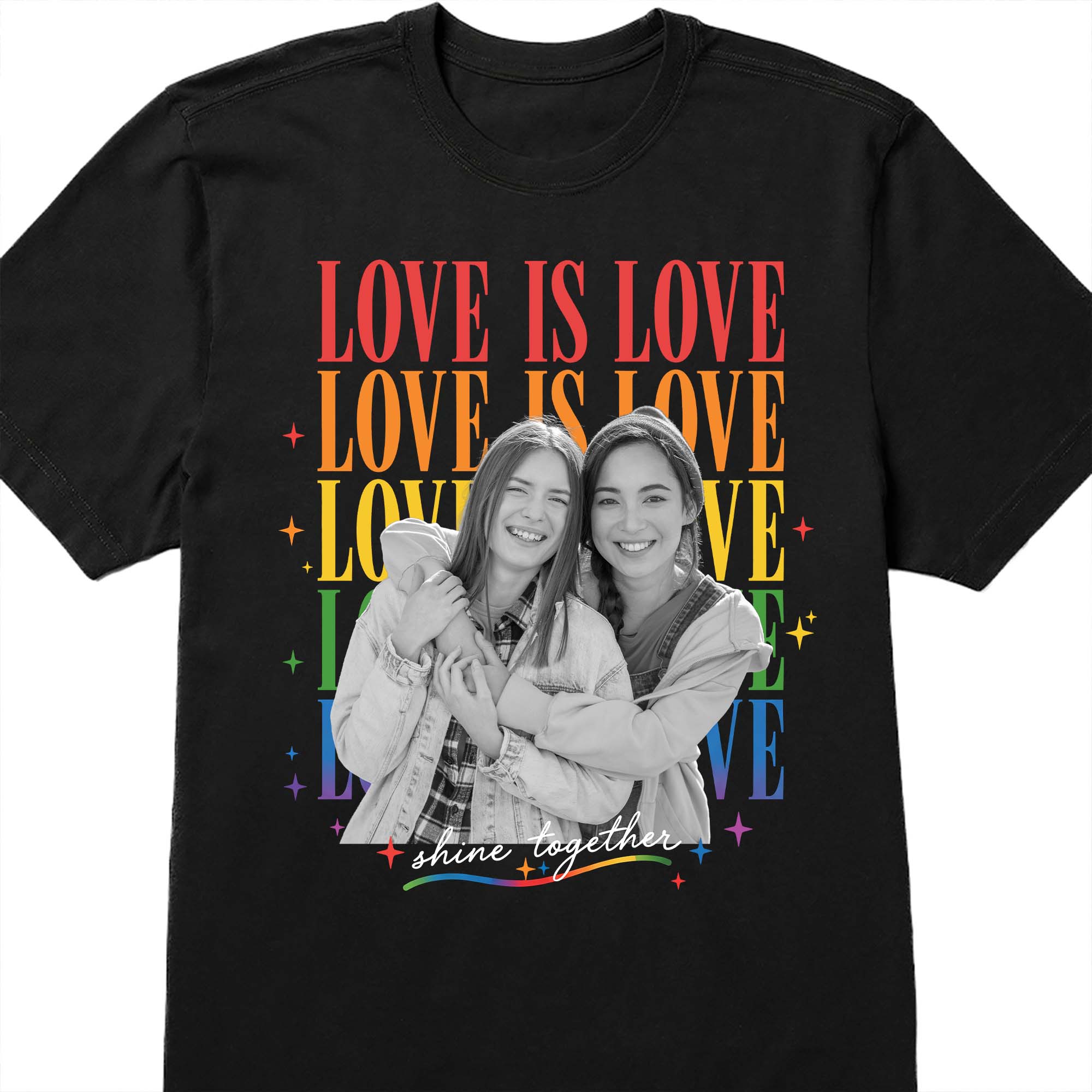 Personalized Custom Photo T-shirt Hoodie LGBT Pride Gift Shirt GradoCreations