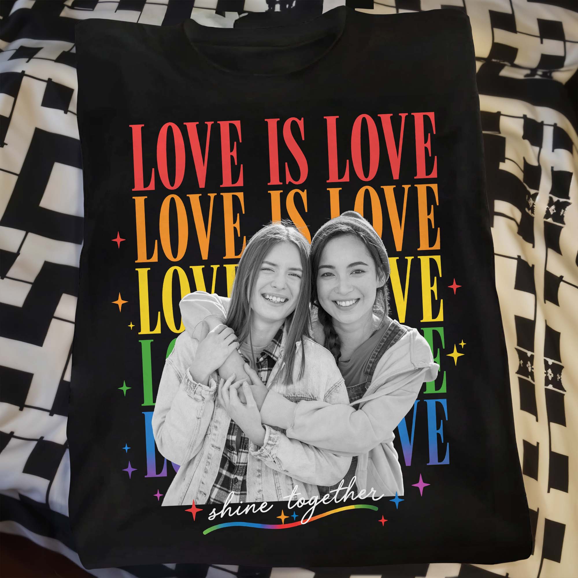 Personalized Custom Photo T-shirt Hoodie LGBT Pride Gift Shirt GradoCreations