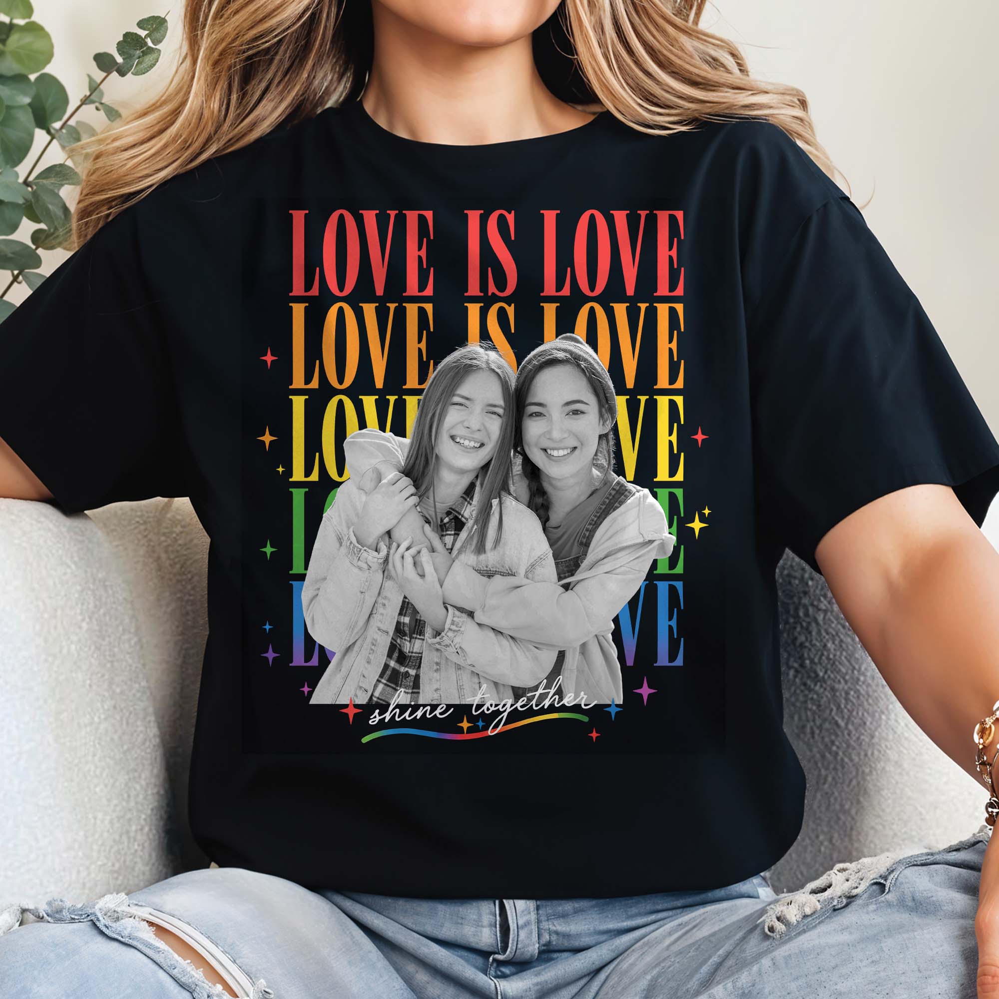 Personalized Custom Photo T-shirt Hoodie LGBT Pride Gift Shirt GradoCreations