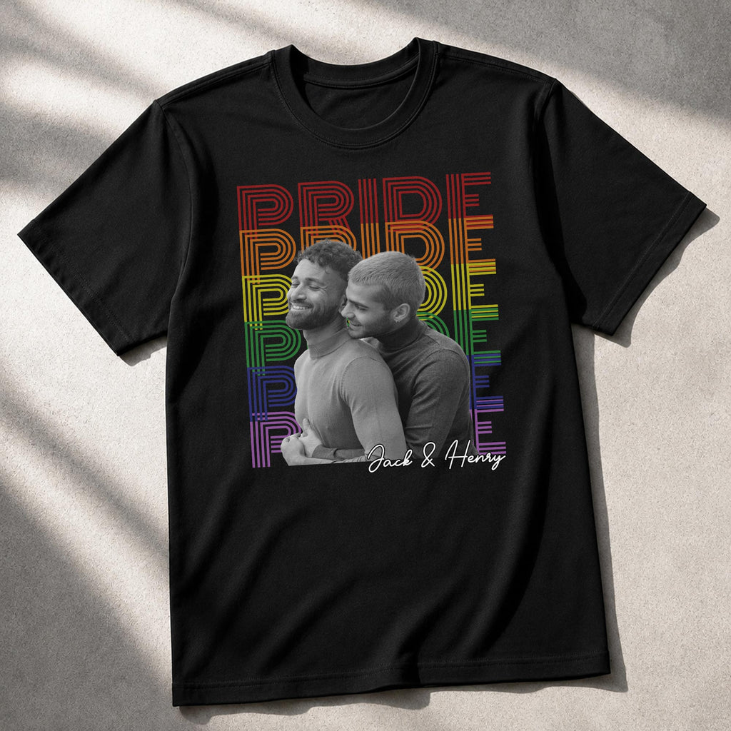Personalized LGBT Couple Custom Photo T-shirt & Hoodie Gift Shirt GradoCreations