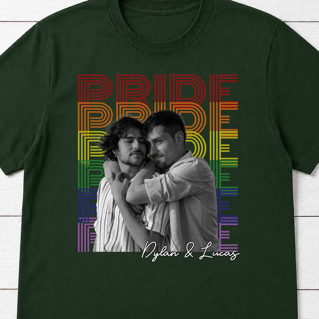 Personalized LGBT Couple Custom Photo T-shirt & Hoodie Gift Shirt GradoCreations