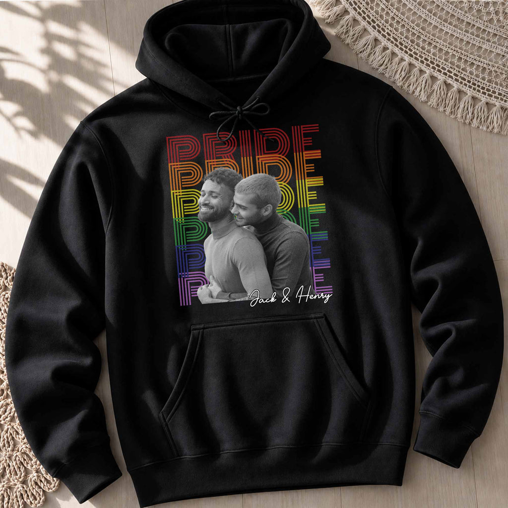 Personalized LGBT Couple Custom Photo T-shirt & Hoodie Gift Shirt GradoCreations