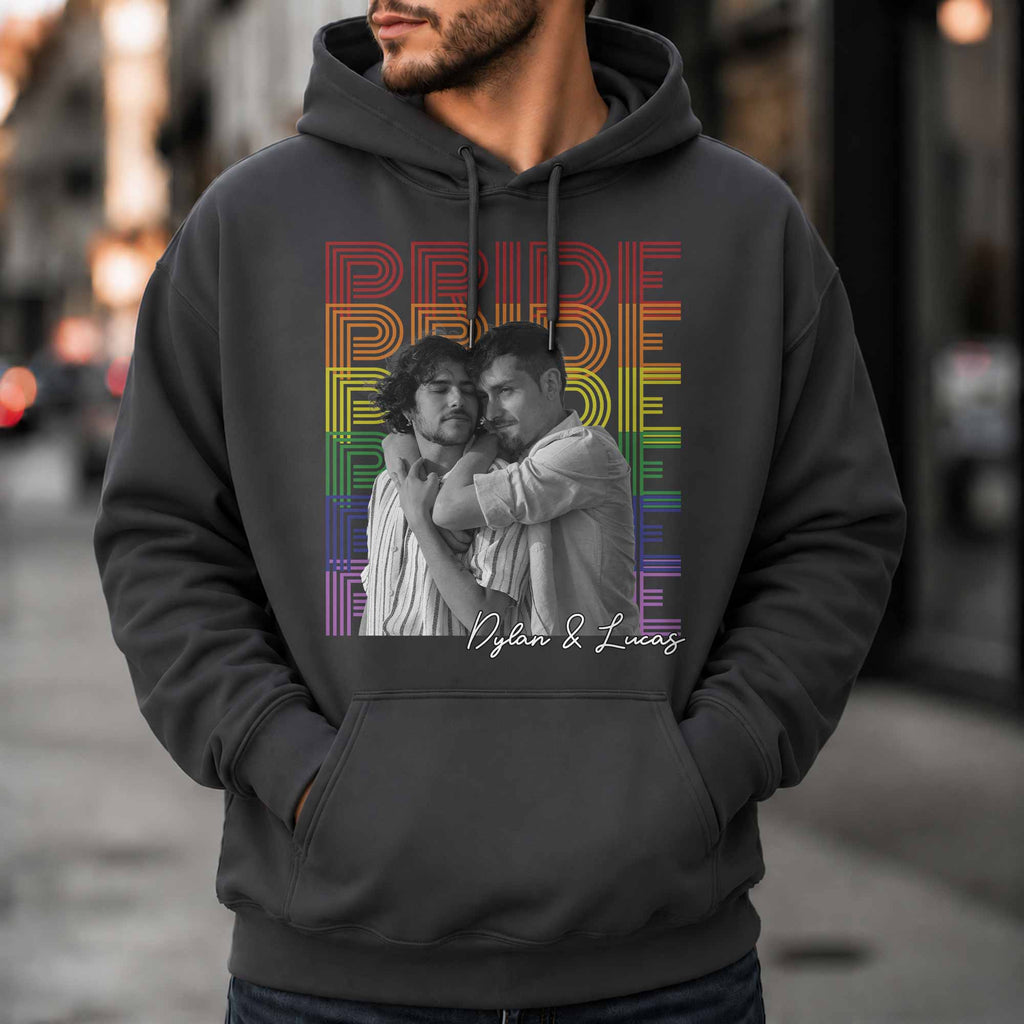 Personalized LGBT Couple Custom Photo T-shirt & Hoodie Gift Shirt GradoCreations