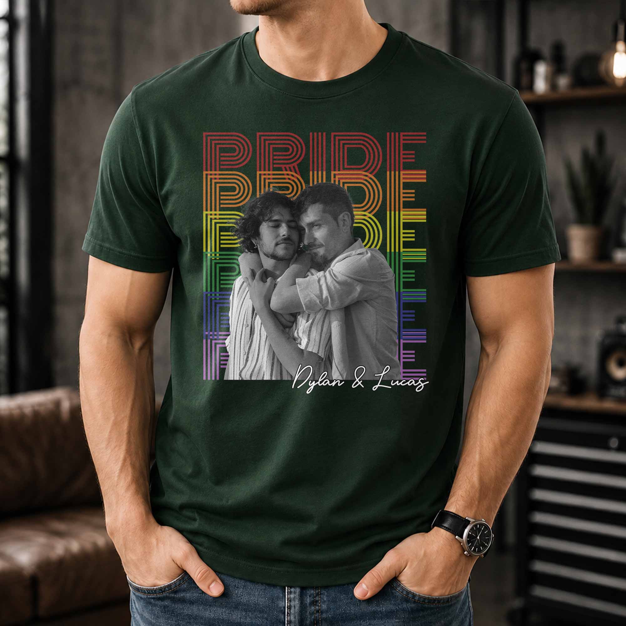 Personalized LGBT Couple Custom Photo T-shirt & Hoodie Gift Shirt GradoCreations