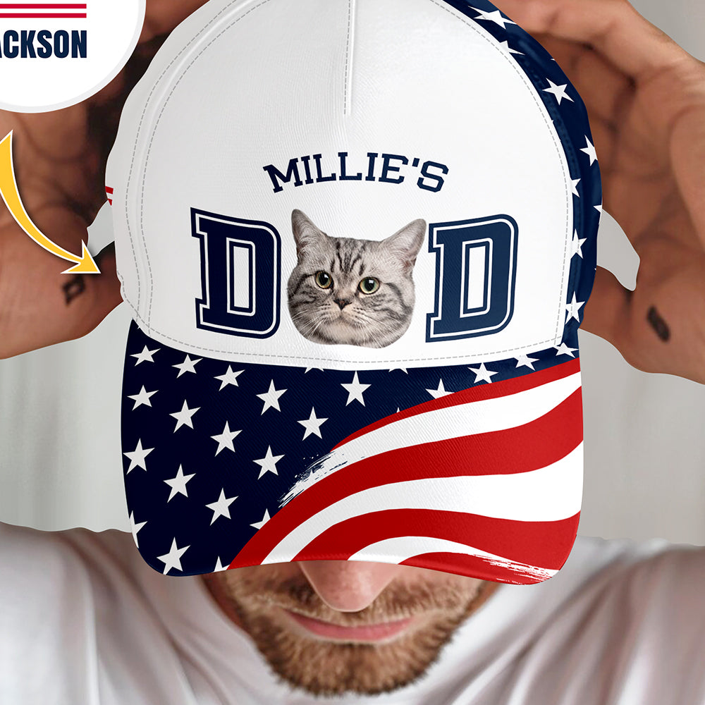 Personalized Dog Cat Photo Cap Custom Gift for Dad HN590 - AOP Cap GradoCreations