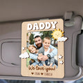 Personalized Photo Car Visor Clip Gift for Dad Father's Day HN590 - 2 Layered Car Visor Clip GradoCreations