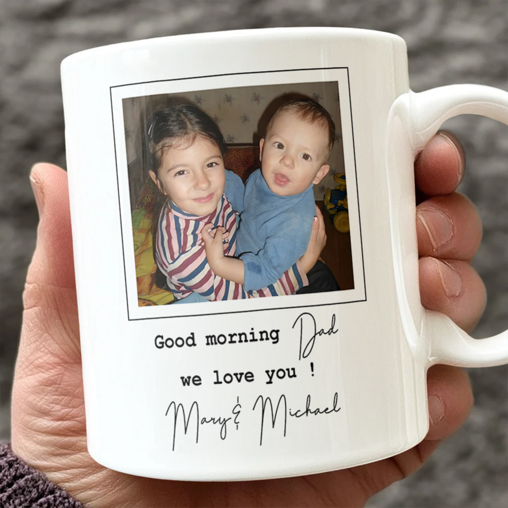 Personalized Photo Coffee Mug Custom Dad We Love You Gift HN590 - mug GradoCreations