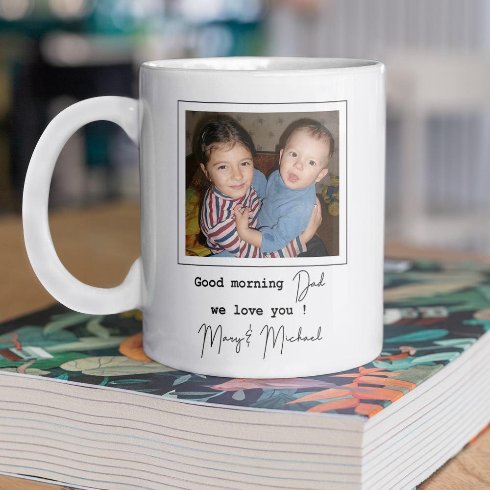 Personalized Photo Coffee Mug Custom Dad We Love You Gift HN590 - mug GradoCreations