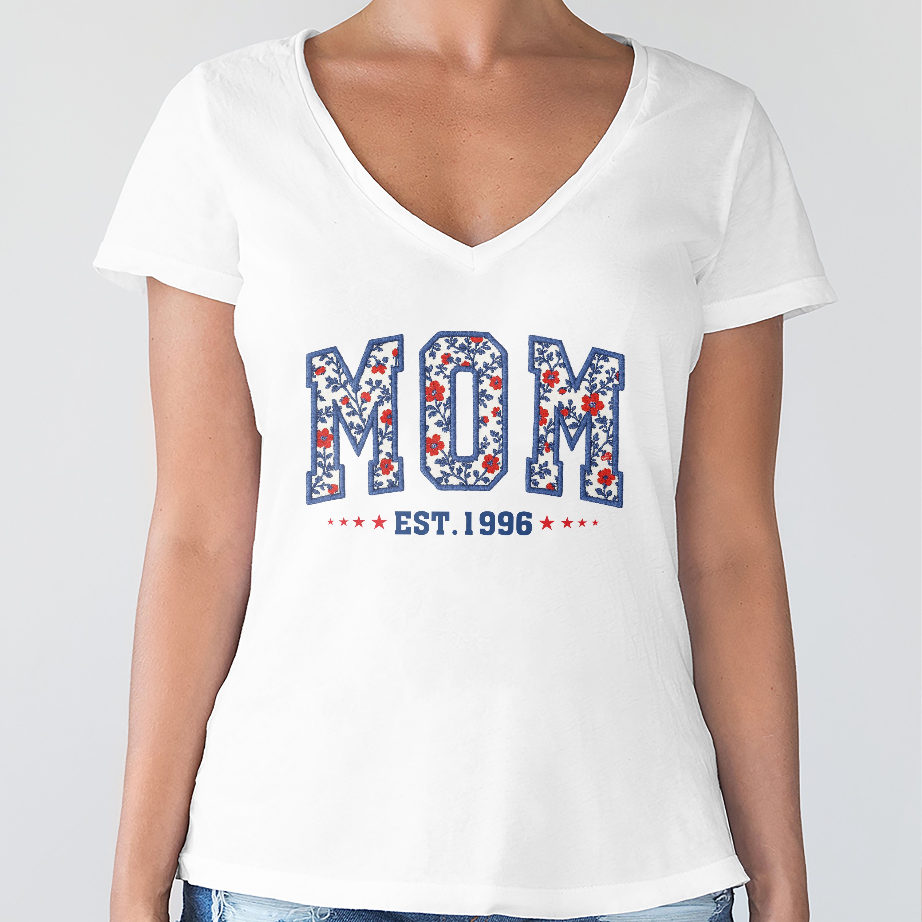 Personalized Floral Family Established Year T-Shirt for Mom & Dad HN590 - Tshirt GradoCreations