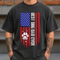 Personalized Dog Dad Comfort Shirt American Flag Gift Idea Comfort Shirt GradoCreations
