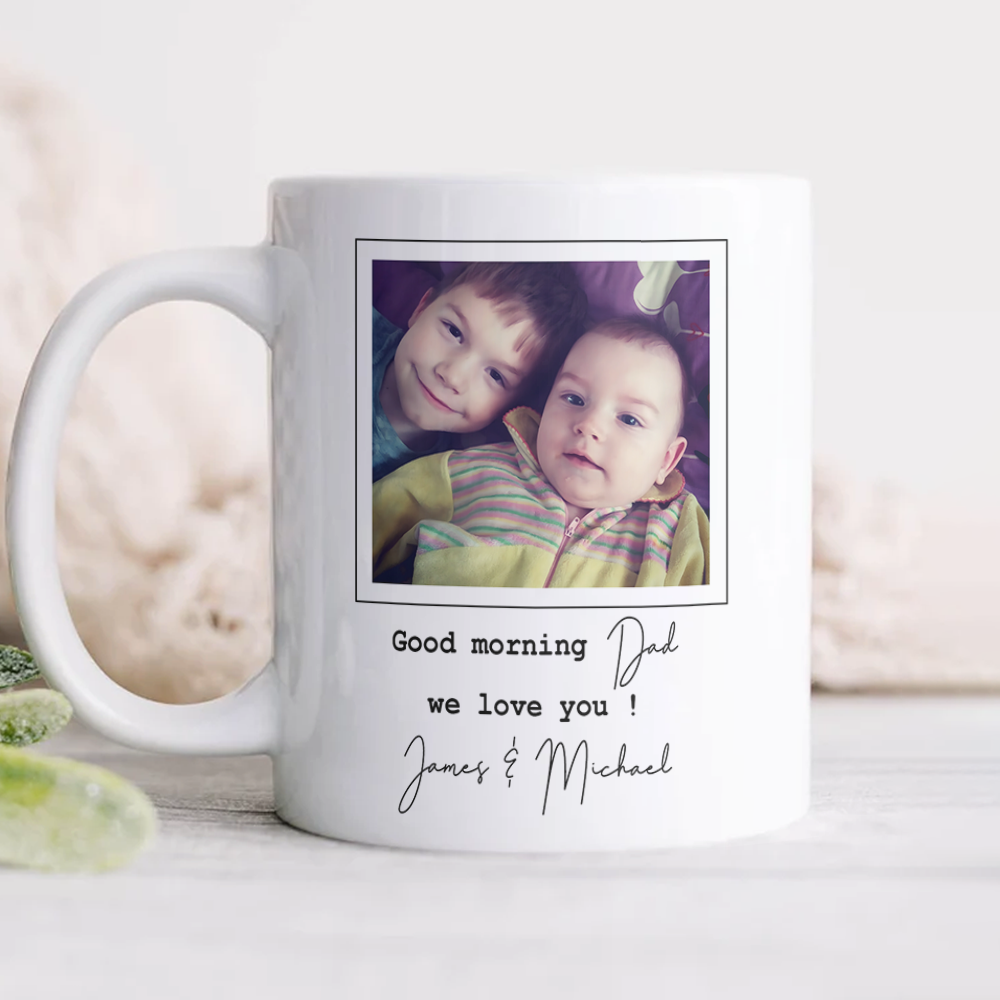Personalized Photo Coffee Mug Custom Dad We Love You Gift HN590 - mug GradoCreations