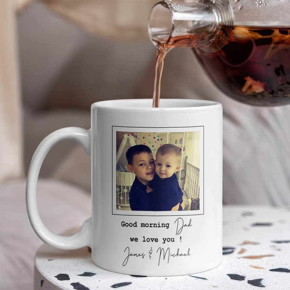 Personalized Photo Coffee Mug Custom Dad We Love You Gift HN590 - mug GradoCreations