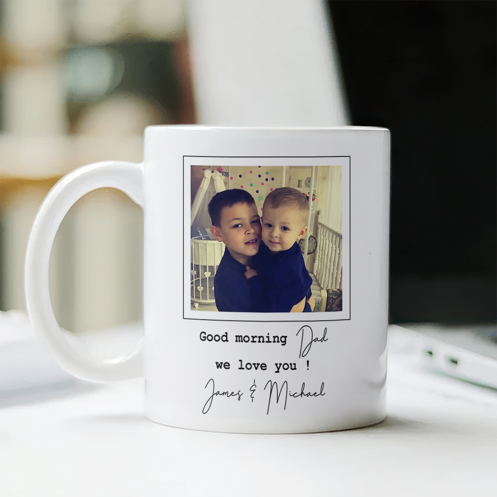 Personalized Photo Coffee Mug Custom Dad We Love You Gift HN590 - mug GradoCreations