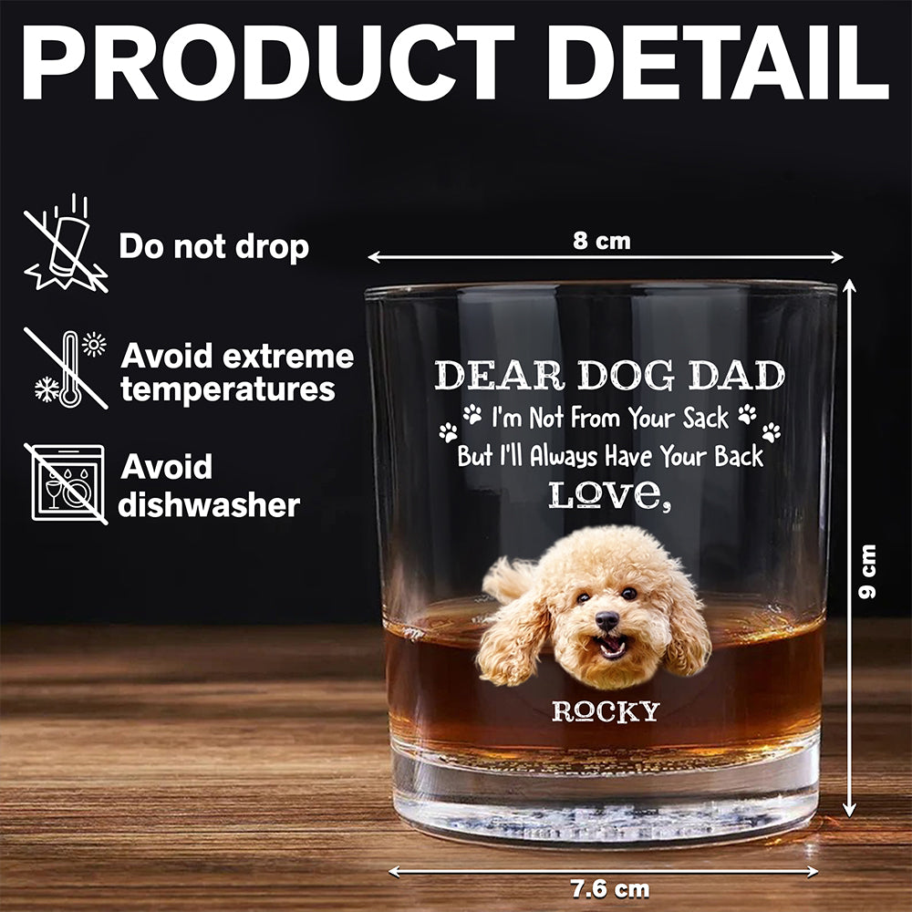 Personalized Photo Rock Glass Custom Gift for Dog Dad HN590 - Print Rock Glass GradoCreations