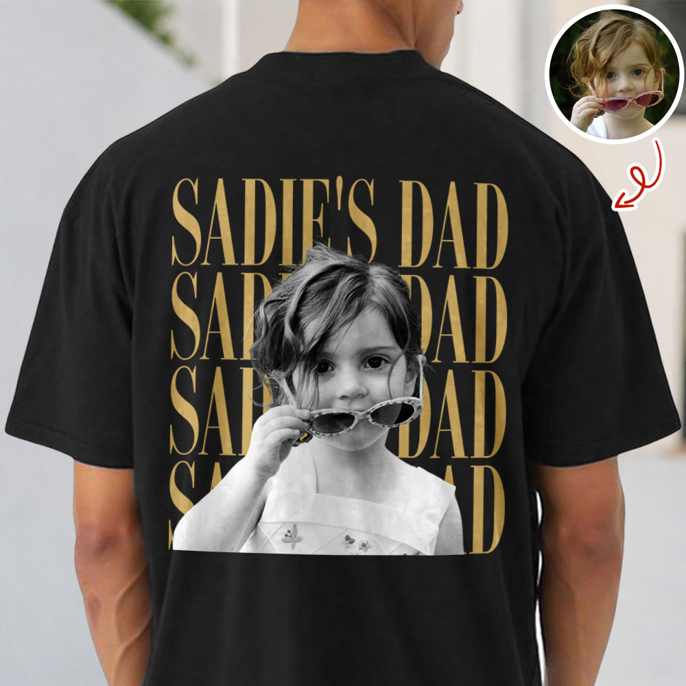 Personalized Vintage Photo Family Shirt Gift for Dad Mom HN590 - Tshirt Back GradoCreations