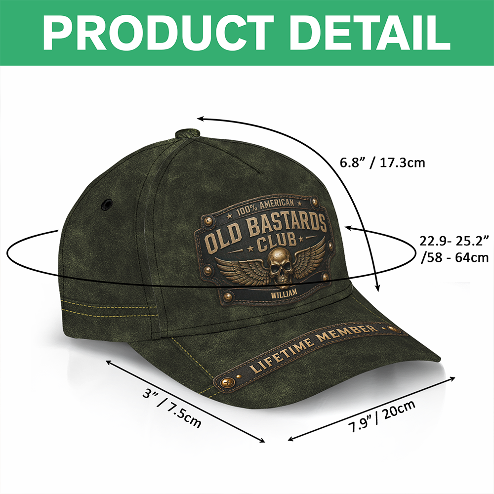 Personalized Funny Lifetime Membership Cap Gift for Dad HN590 - AOP Cap GradoCreations