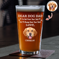 Personalized Dog Dad Beer Glass Custom Photo Gift Idea HN590 - Print Beer Glass GradoCreations