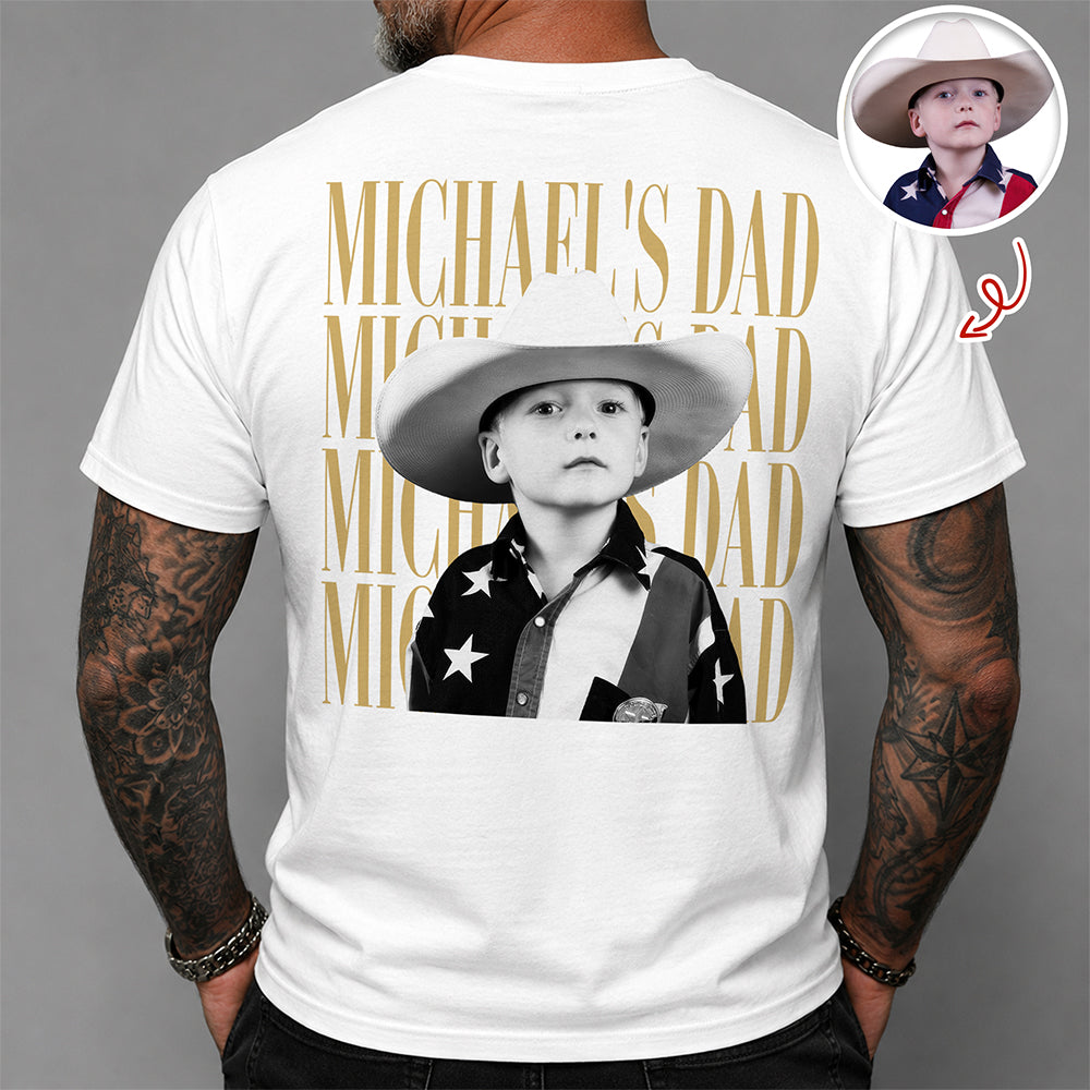Personalized Vintage Family Photo Shirt for Dad, Mom, Grandpa HN590 - Tshirt Back GradoCreations