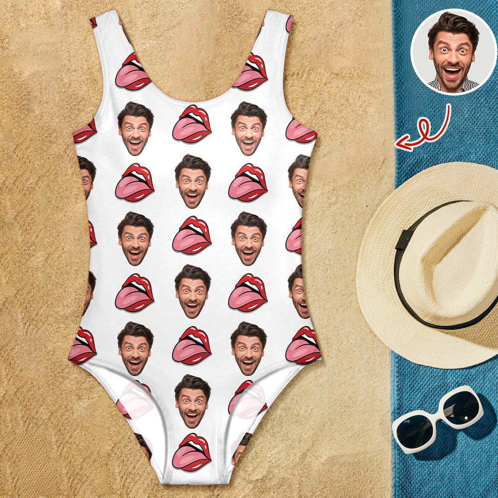 Personalized Face Swimsuit Custom Photo Gift for Her HN590 - Swimsuit GradoCreations