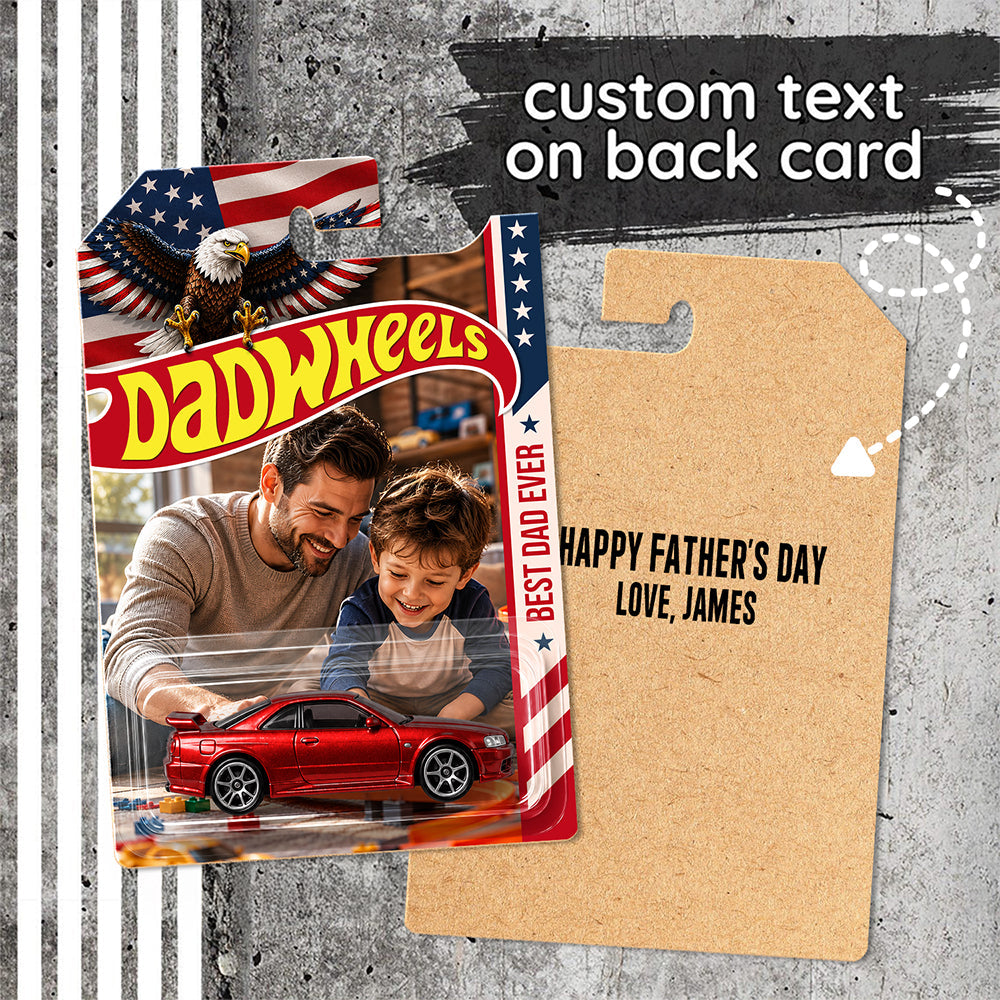 Personalized US Flag Hot Wheels Gift for Dad on Father's Day HN590 - Hot Wheels GradoCreations