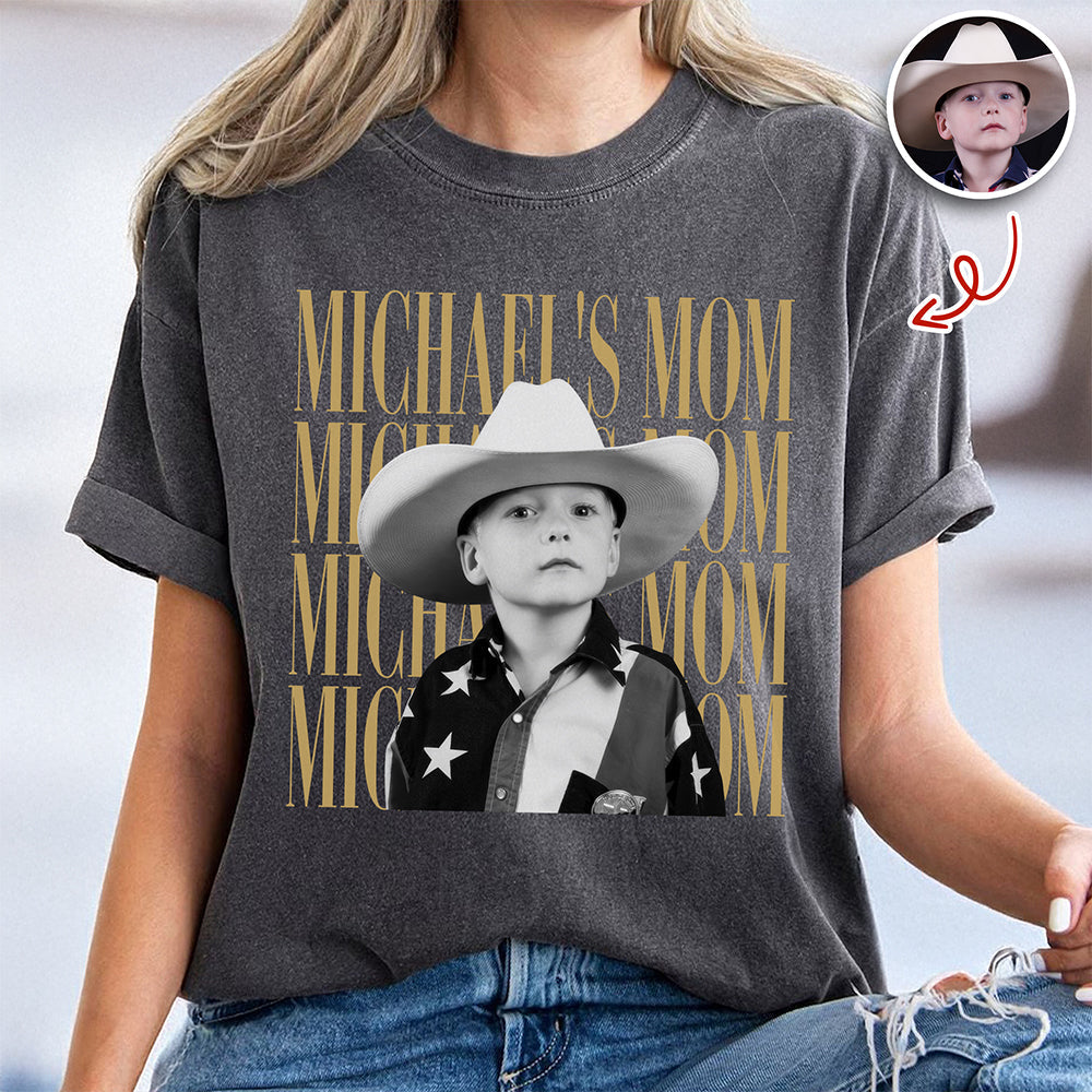 Personalized Vintage Photo Comfort Shirt Gift for Mom/Dad Comfort Shirt GradoCreations