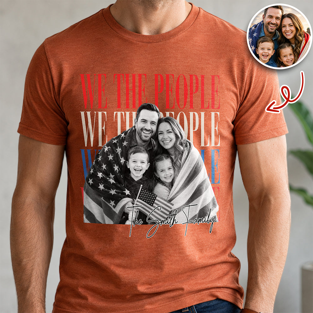 Custom Photo Comfort Shirt Patriotic Gift for Family 250th Anniversary Comfort Shirt GradoCreations