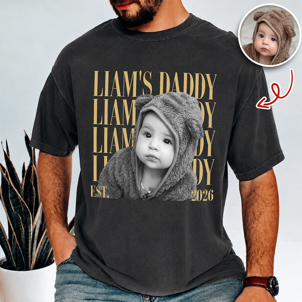 Personalized Vintage Photo Comfort Shirt Gift for Dad/Mom Comfort Shirt GradoCreations