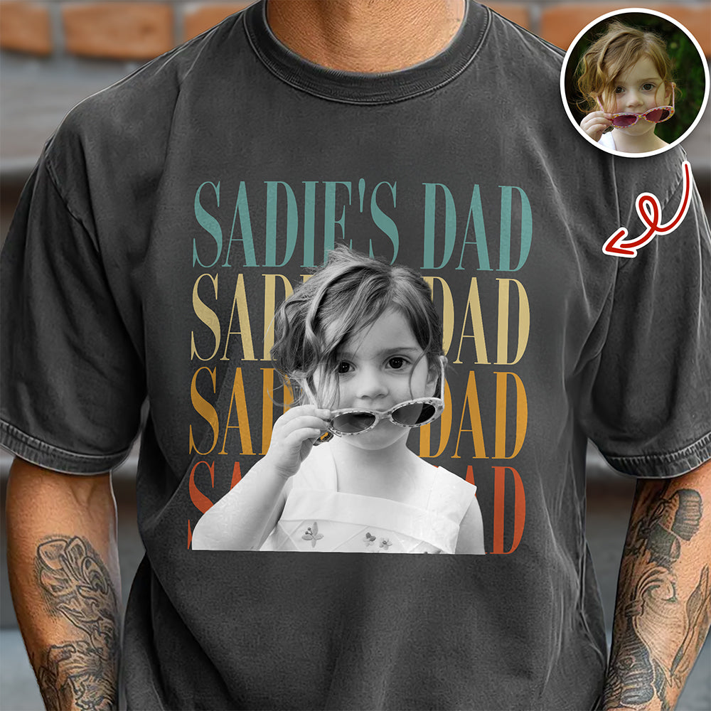 Personalized Vintage Photo Comfort Shirt Gift for Dad/Mom Comfort Shirt GradoCreations