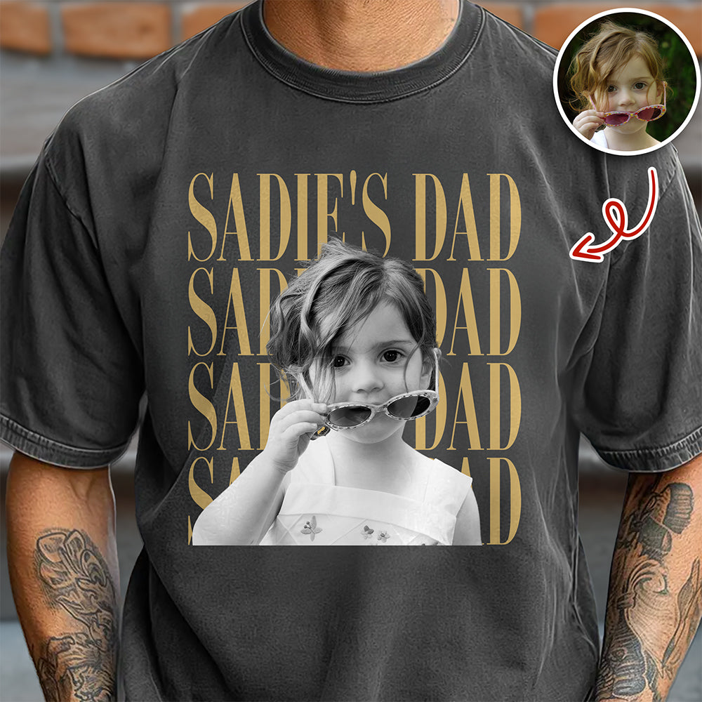 Personalized Vintage Photo Comfort Shirt Gift for Dad/Mom Comfort Shirt GradoCreations