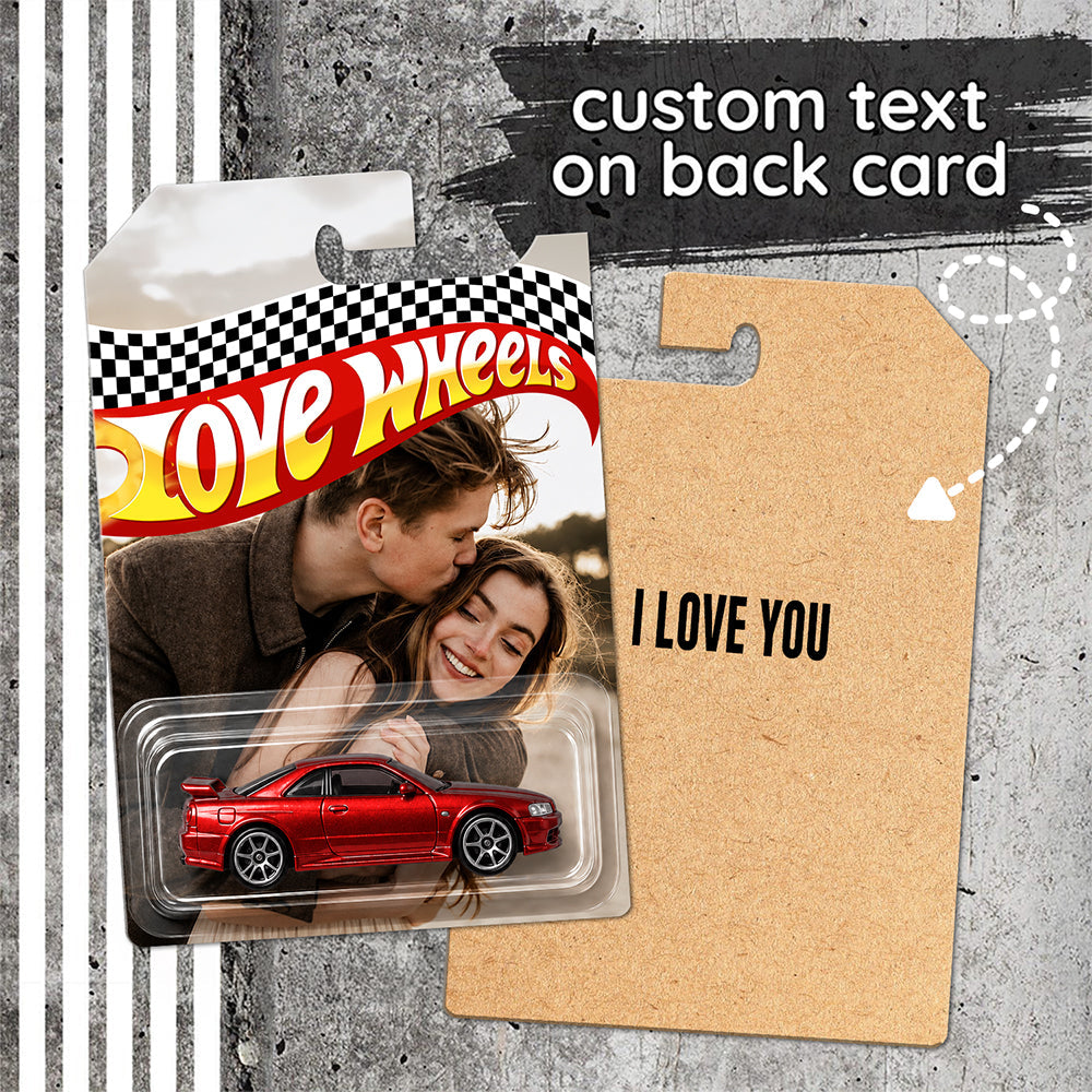 Personalized Couple Photo Toy Car Anniversary Gift Custom HN590 - Hot Wheels GradoCreations