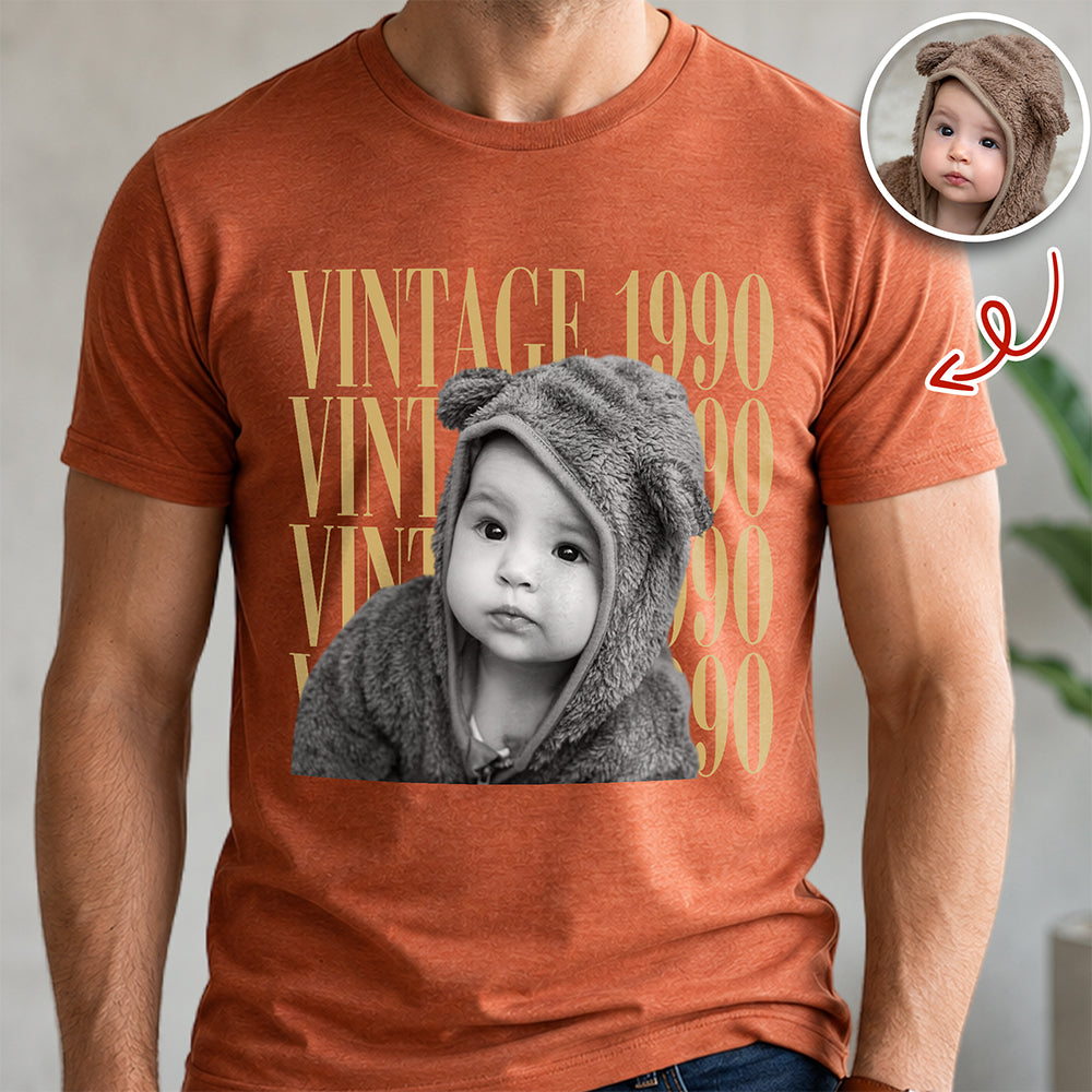 Custom Photo Year Comfort Shirt Personalized Gift for Mom/Dad Comfort Shirt GradoCreations
