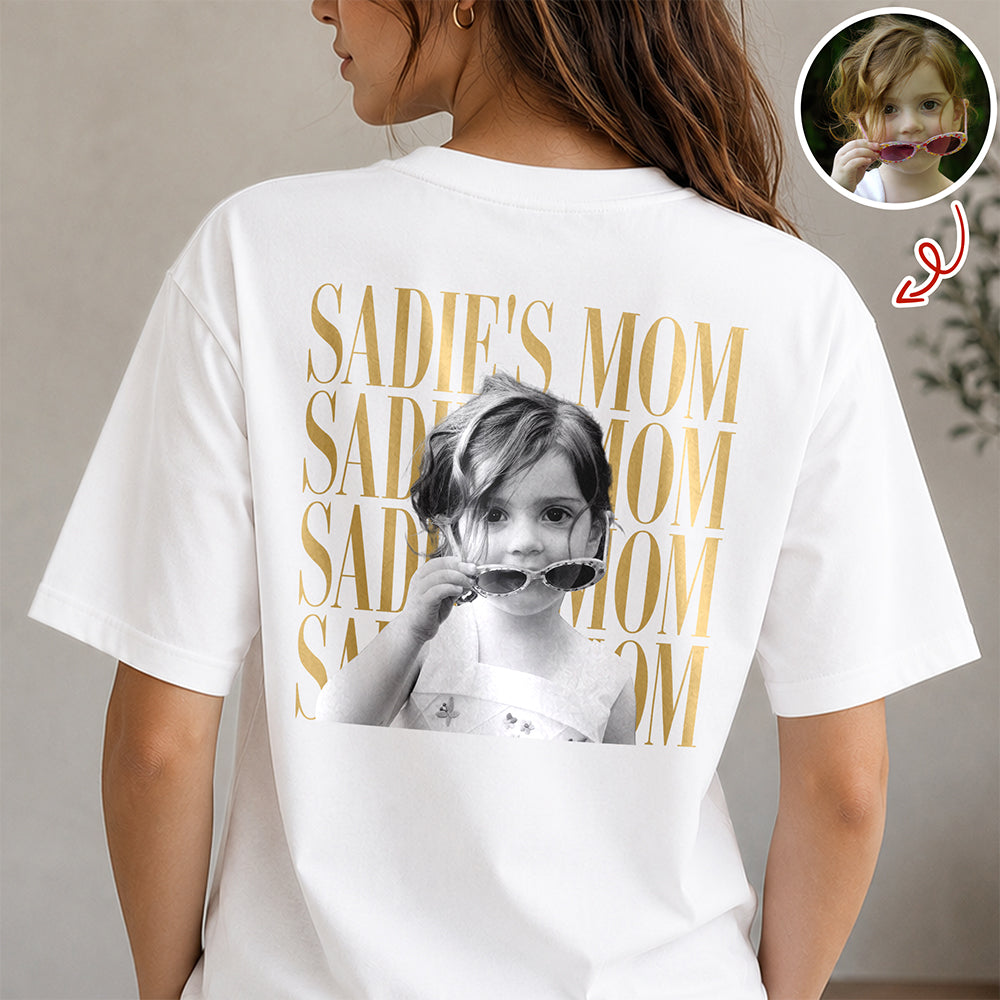 Personalized Comfort Shirt with Photo Custom Gift for Dad Comfort Shirt Back GradoCreations
