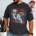 Personalized Comfort Shirt Custom Photo God Bless America Gift for Family Comfort Shirt GradoCreations