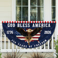 Personalized 250 Years of Freedom Non-Pleated Fan Flag Gift for Family Fourth of July HN590 - Non-Pleated Fan Flag GradoCreations