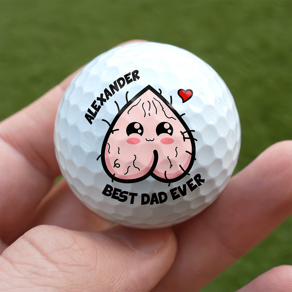 Personalized Golf Ball with Funny Design Custom Name Gift for Dad HN590 - Golf Ball GradoCreations