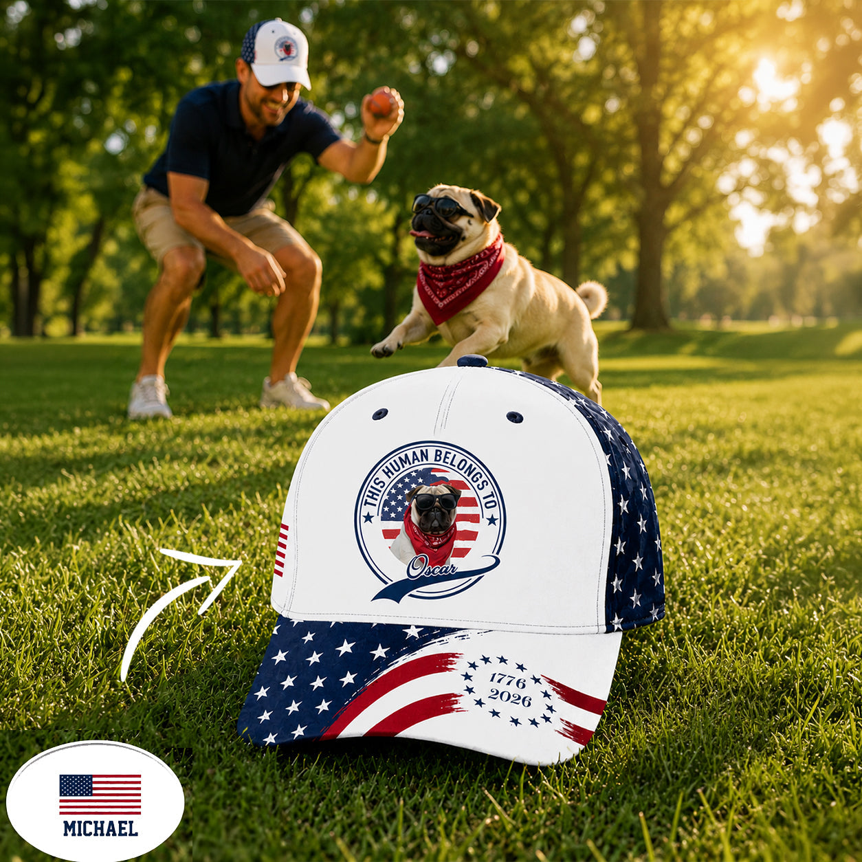 Personalized Photo Baseball Cap Custom Gift for Dog Dad Father's Day HN590 - AOP Cap GradoCreations