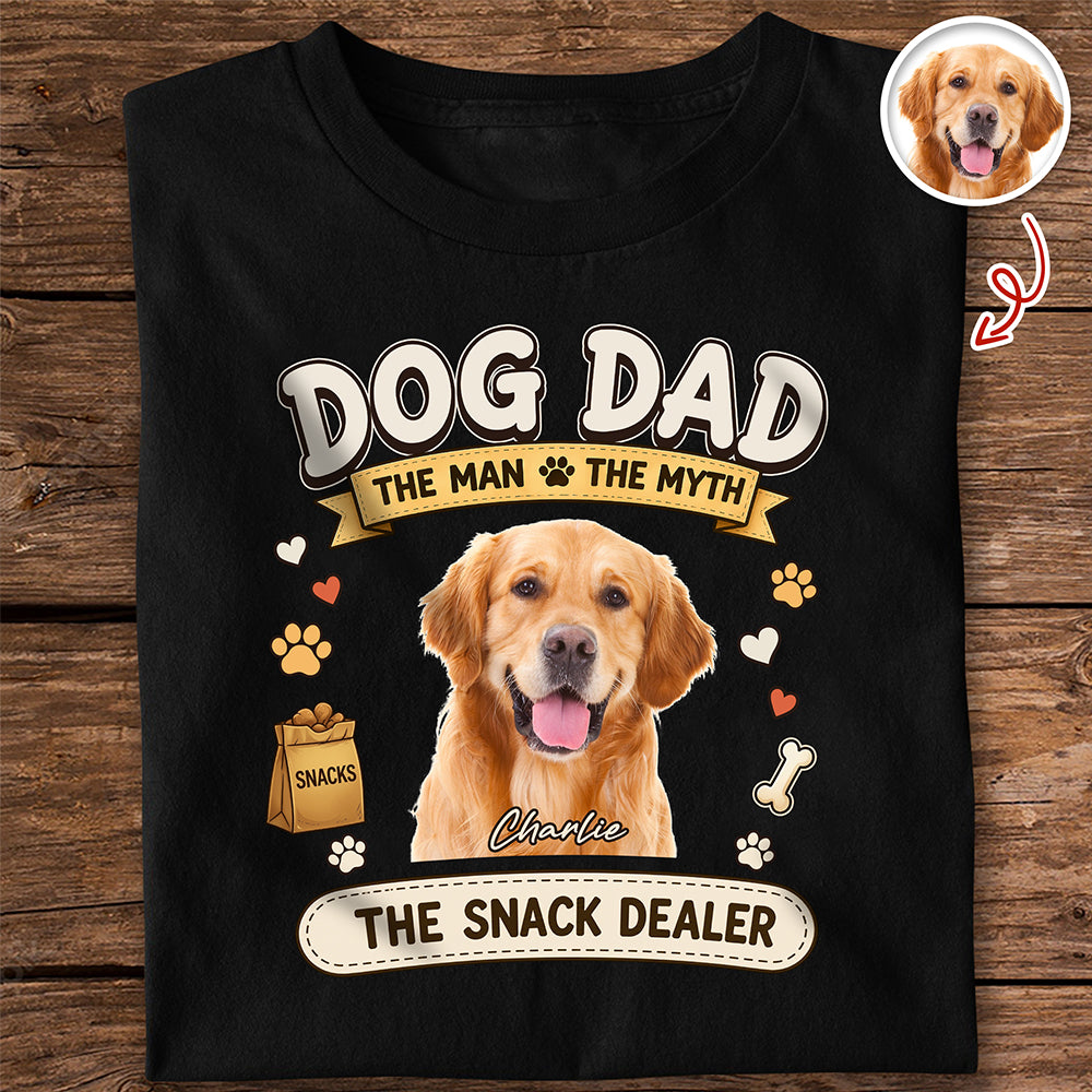 Personalized Dog Dad Shirt The Man The Myth Snack Dealer Gift HN590 - Tshirt GradoCreations