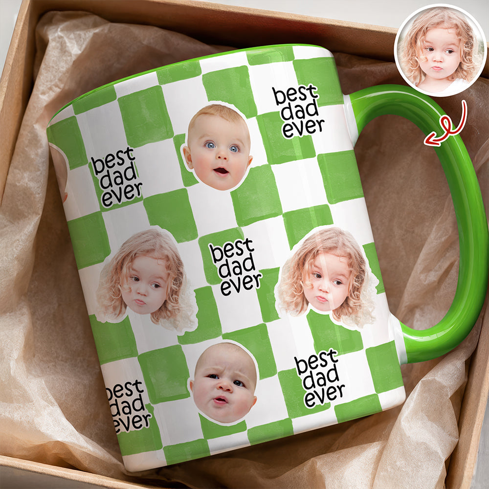Personalized Photo Mug Custom Gift for Parents, Best Dad/Mom HN590 - Accent Mug In Full GradoCreations