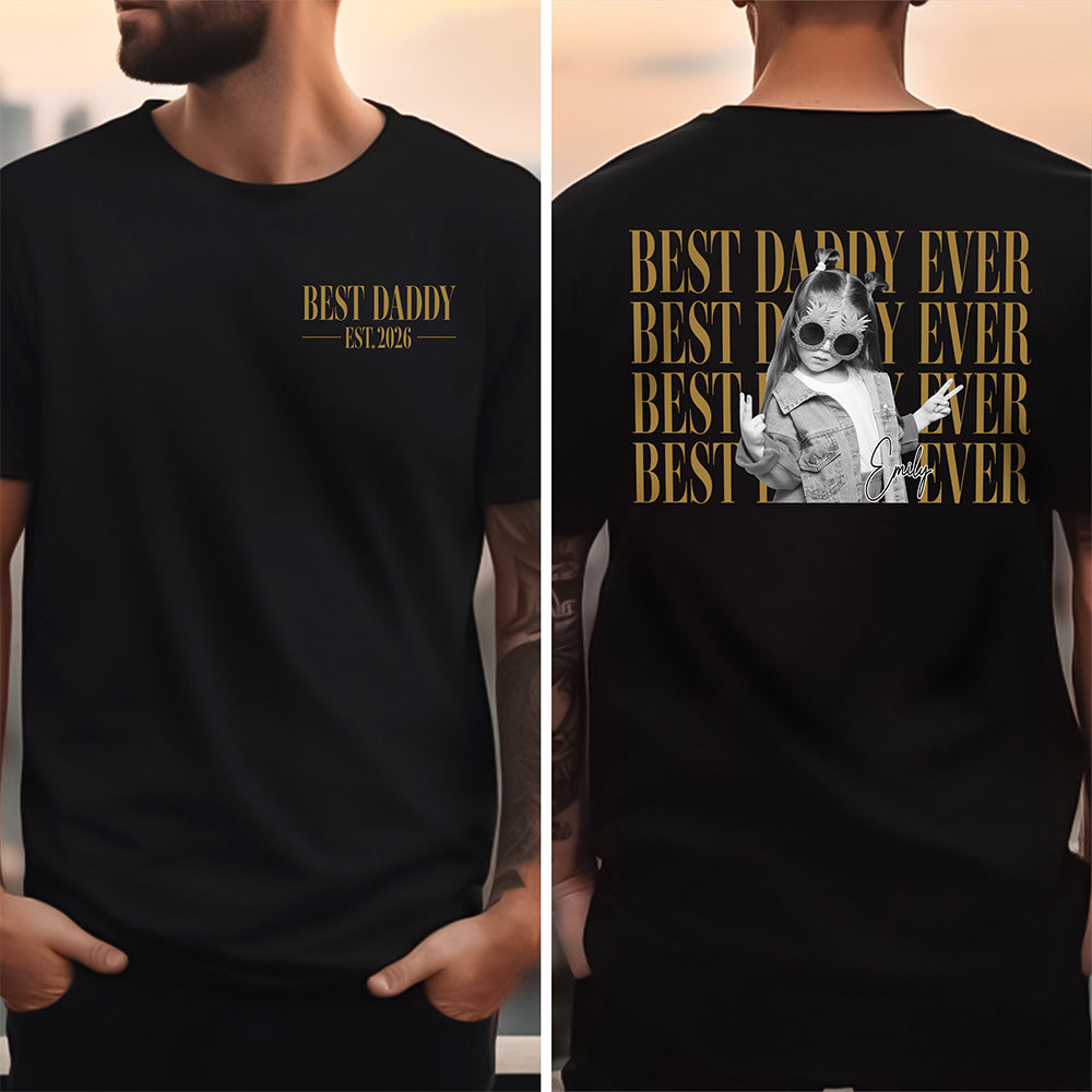 Personalized Vintage Photo Shirt Gift for Mom Dad Grandpa HN590 - Back&Front Shirt GradoCreations
