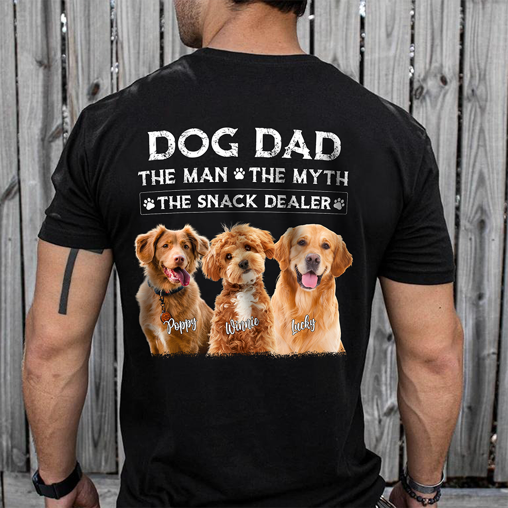 Personalized Dog Dad Comfort Shirt Funny Gift Idea for Him Comfort Shirt Back GradoCreations