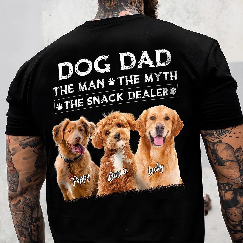 Personalized Dog Dad Comfort Shirt Funny Gift Idea for Him Comfort Shirt Back GradoCreations