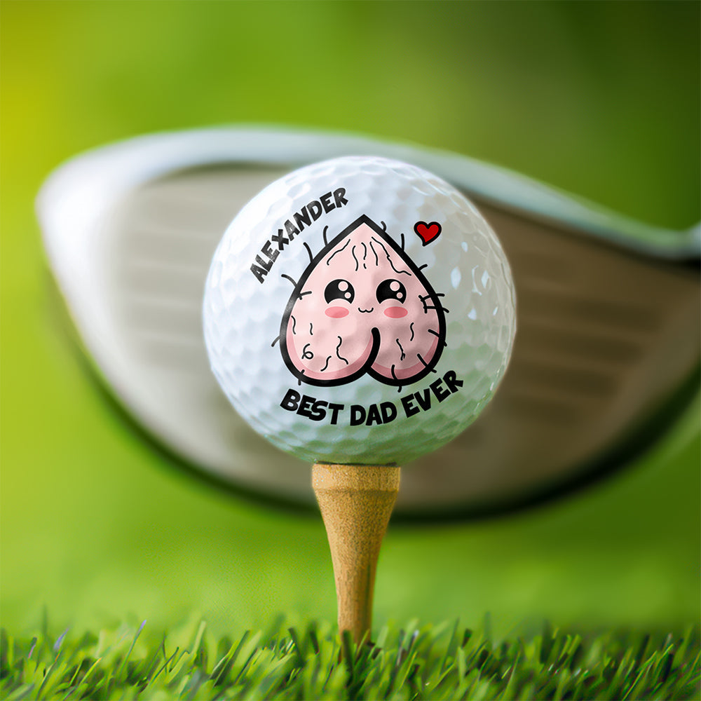 Personalized Golf Ball with Funny Design Custom Name Gift for Dad HN590 - Golf Ball GradoCreations
