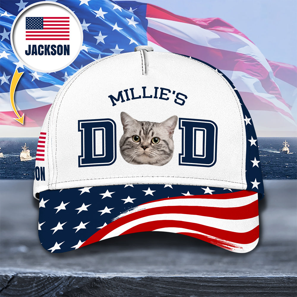Personalized Dog Cat Photo Cap Custom Gift for Dad HN590 - AOP Cap GradoCreations