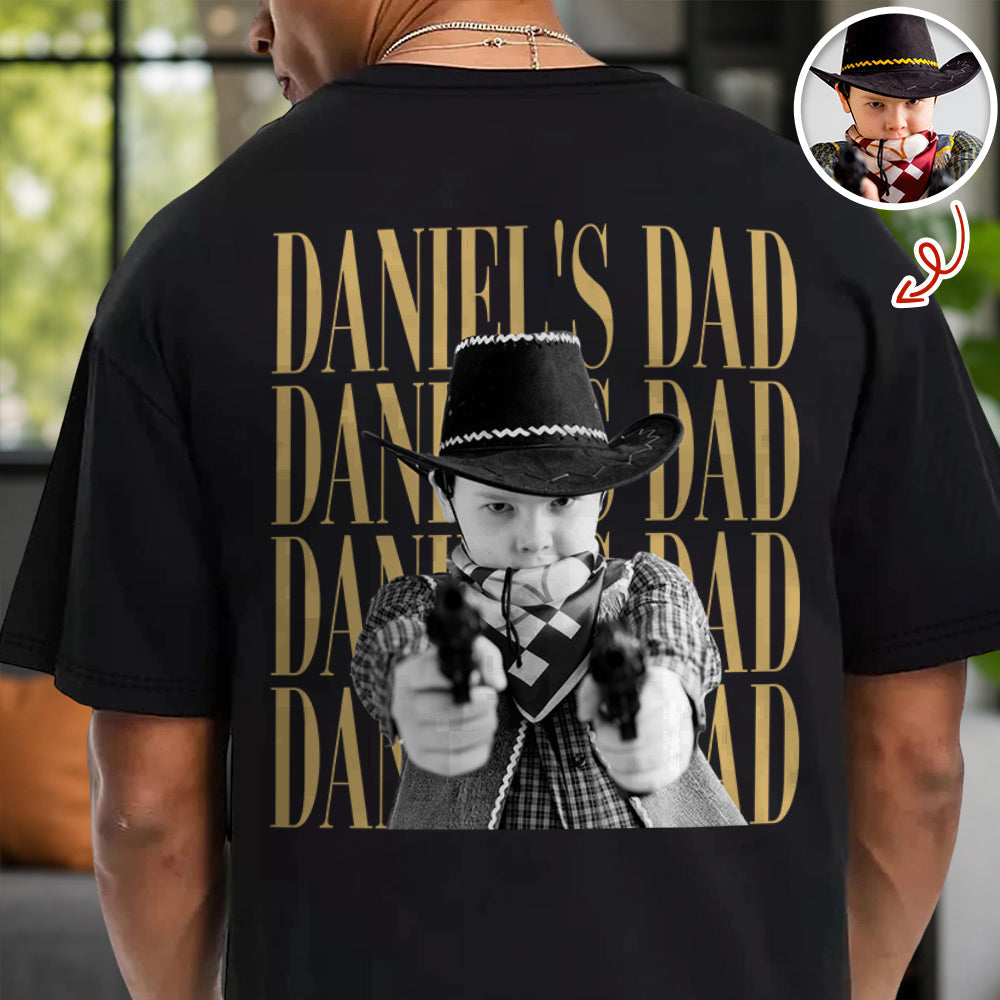 Personalized Vintage Photo Family Shirt Gift for Dad Mom HN590 - Tshirt Back GradoCreations